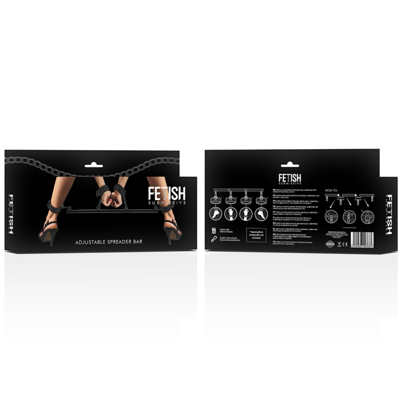 Bondage Fétish Submissive - Barre de séparation réglable 4 pièces