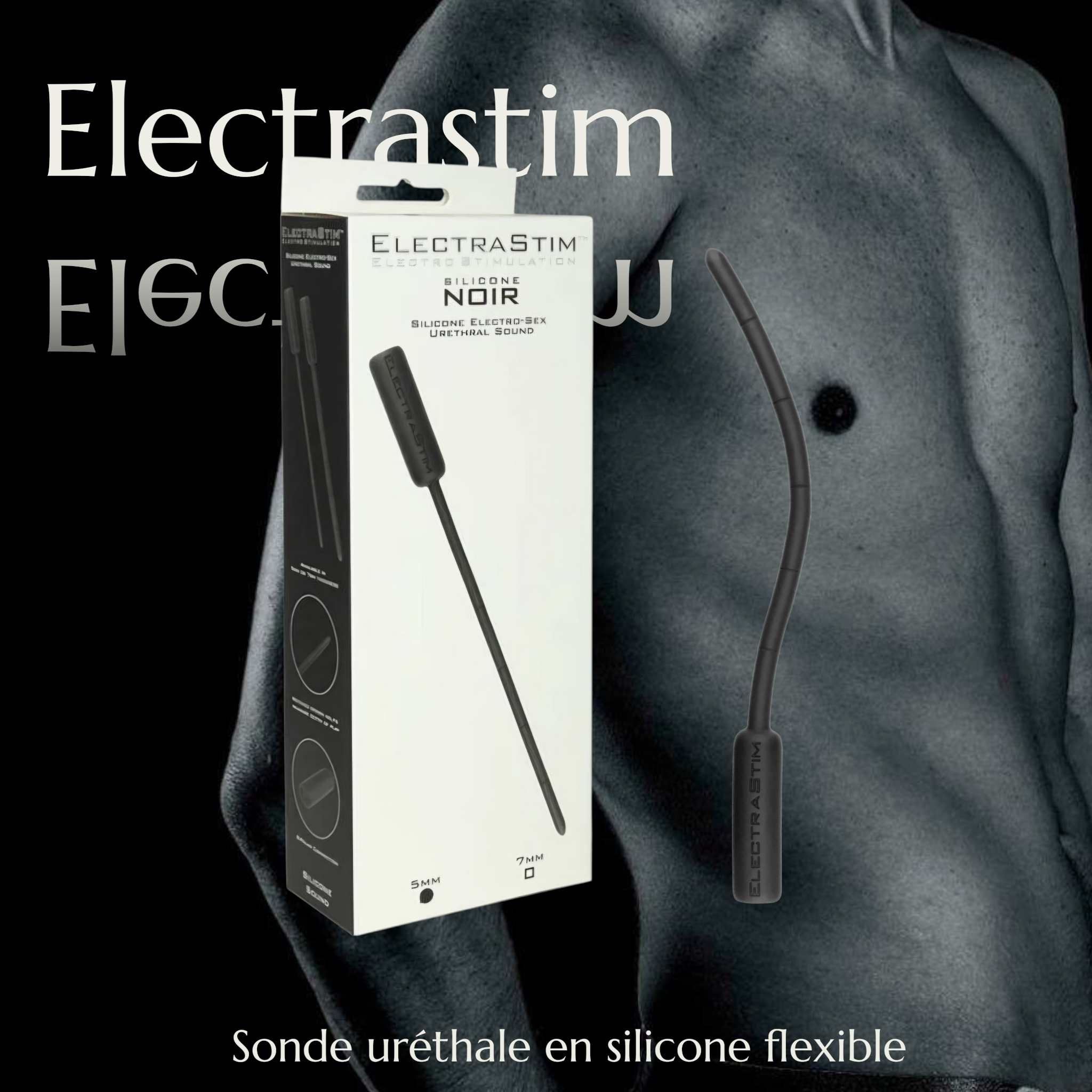 Electrastim - Sonde uréthale en silicone flexible