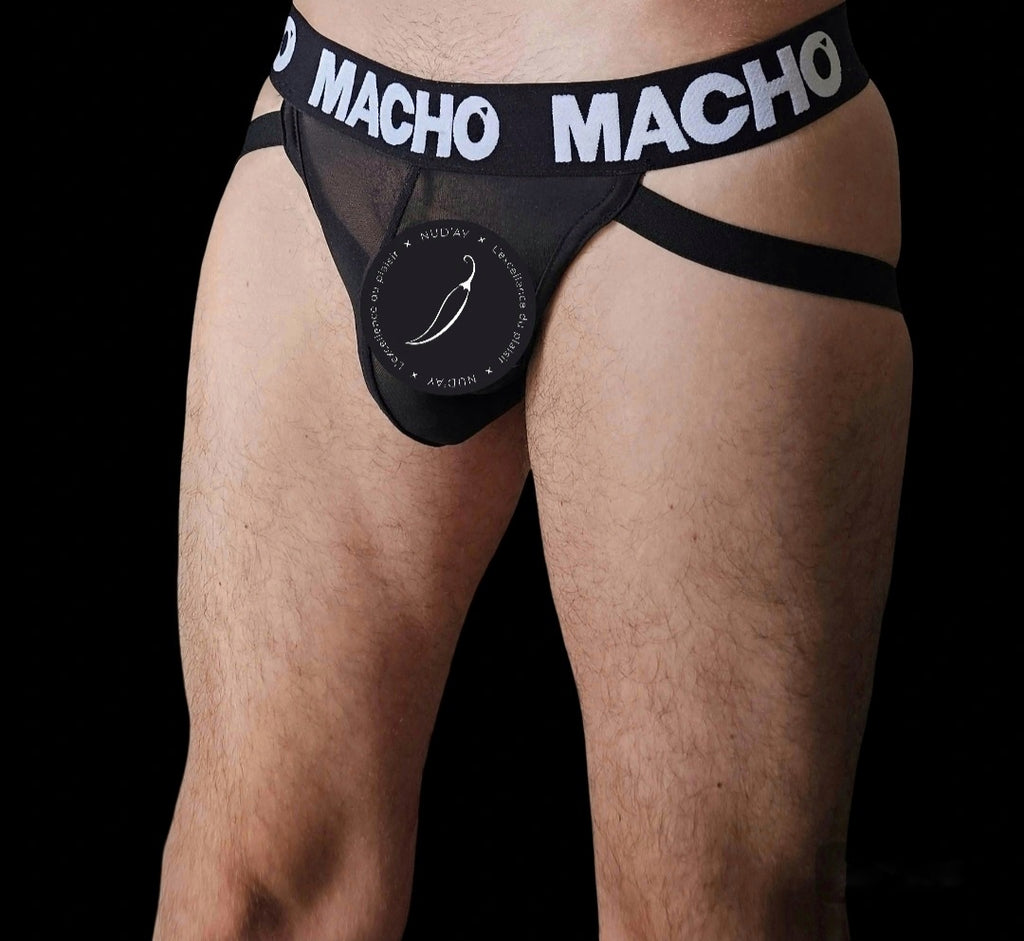 MACHO  - Jockstrap Lycra noir