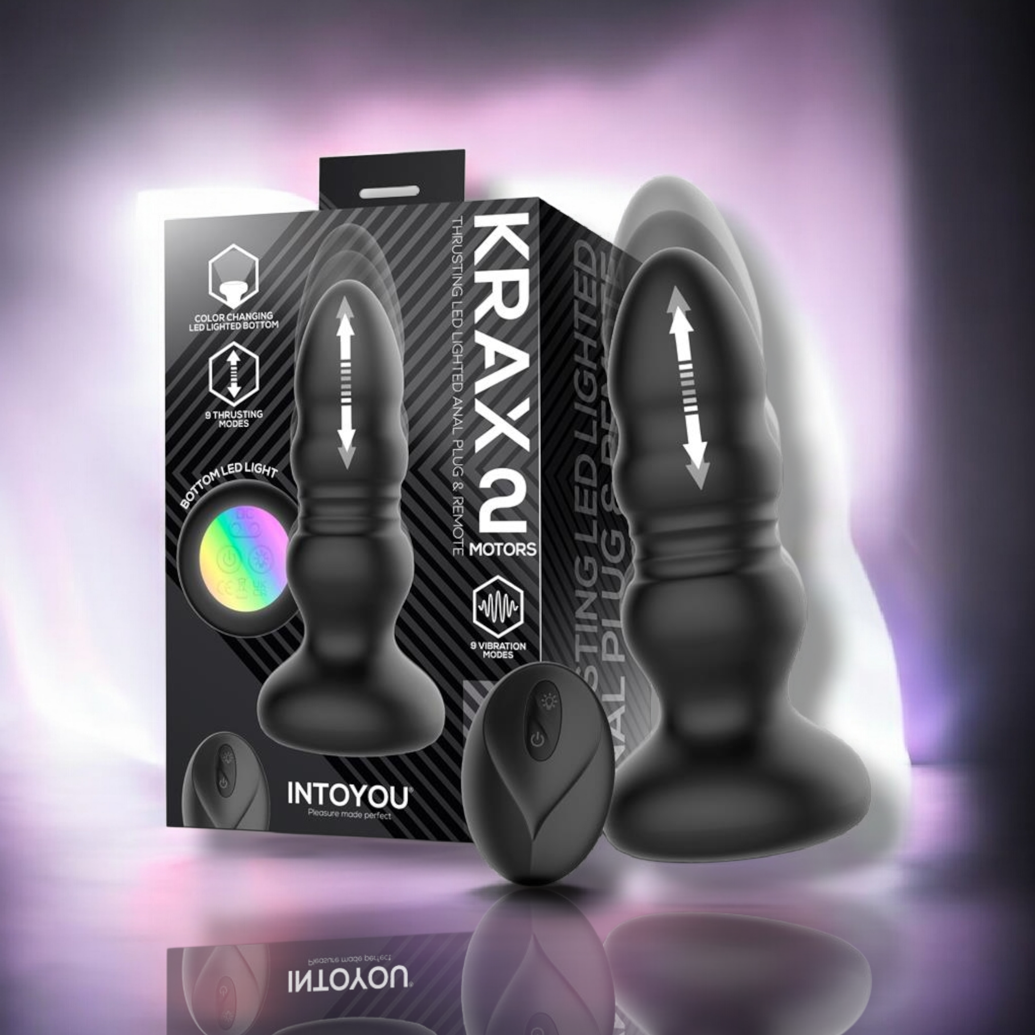 Plug anal INTOYOU Krax – vibrations, poussées & LED